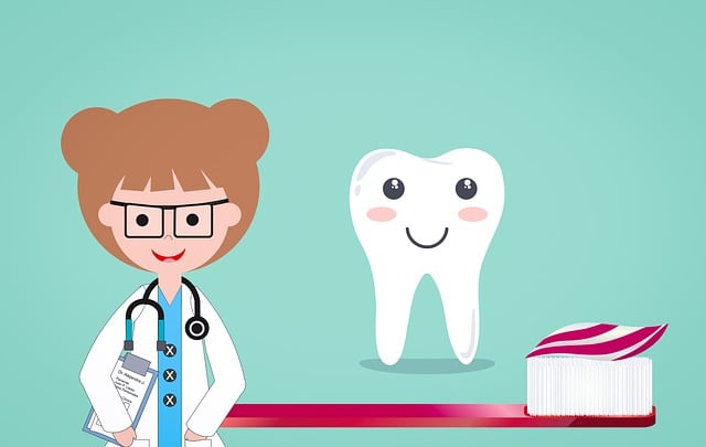 dentist with a toothbrush and smiling tooth